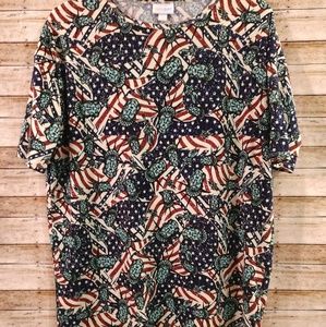 5/$20 LuLaRoe Irma Americana Tunic XXS